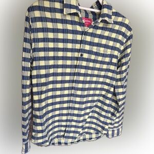 Supreme, vintage plaid, flannel button down shirt